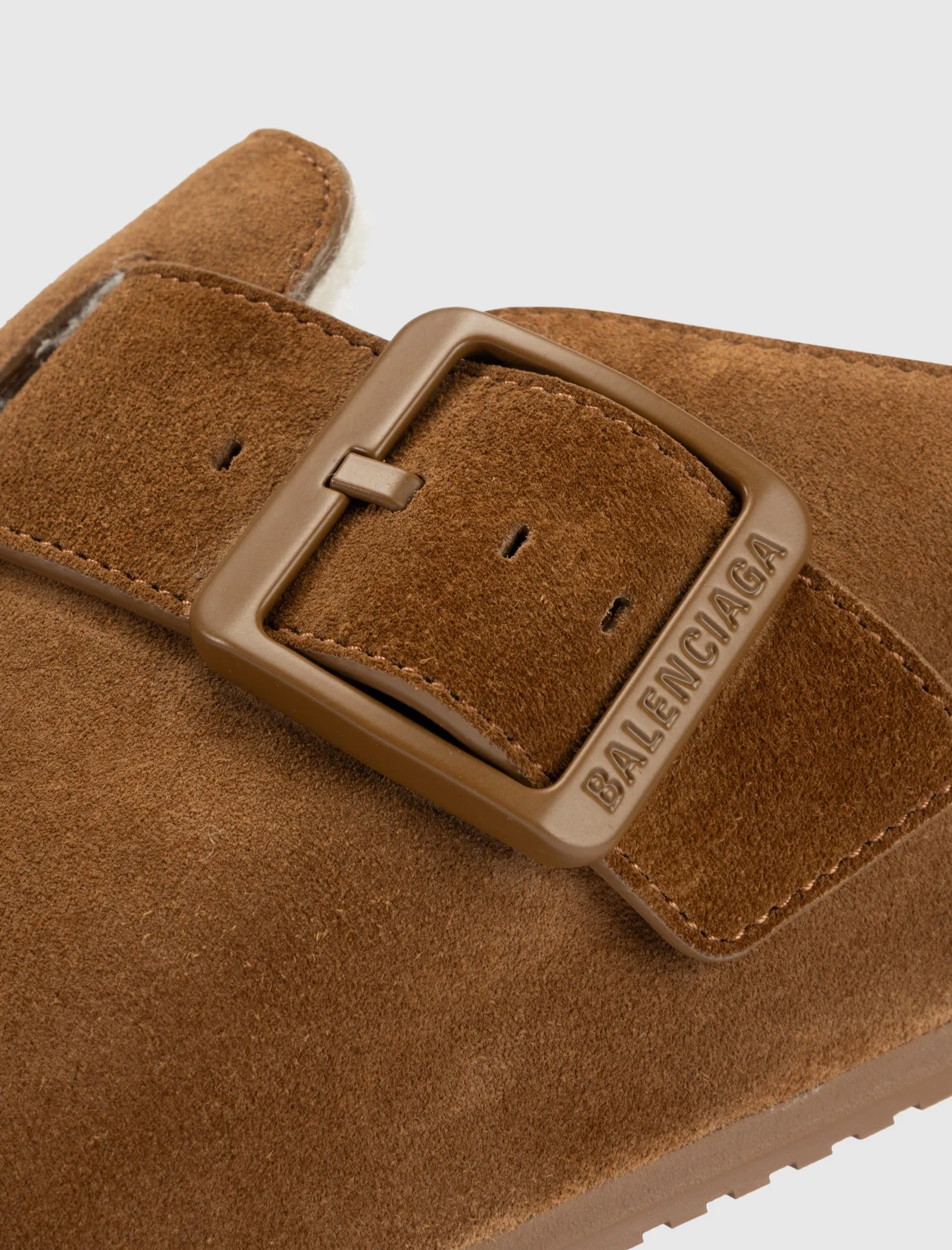 SUNDAY MULE "TAN SUEDE" Orange Fun No Buckle