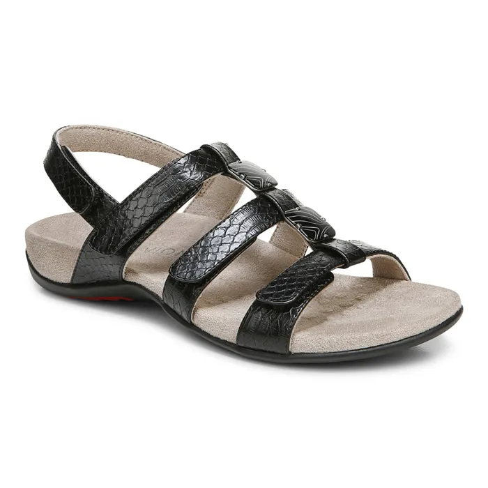 Minimal Cool On-the-Go Fit Women's Vionic Amber Adjustable Sandal Black