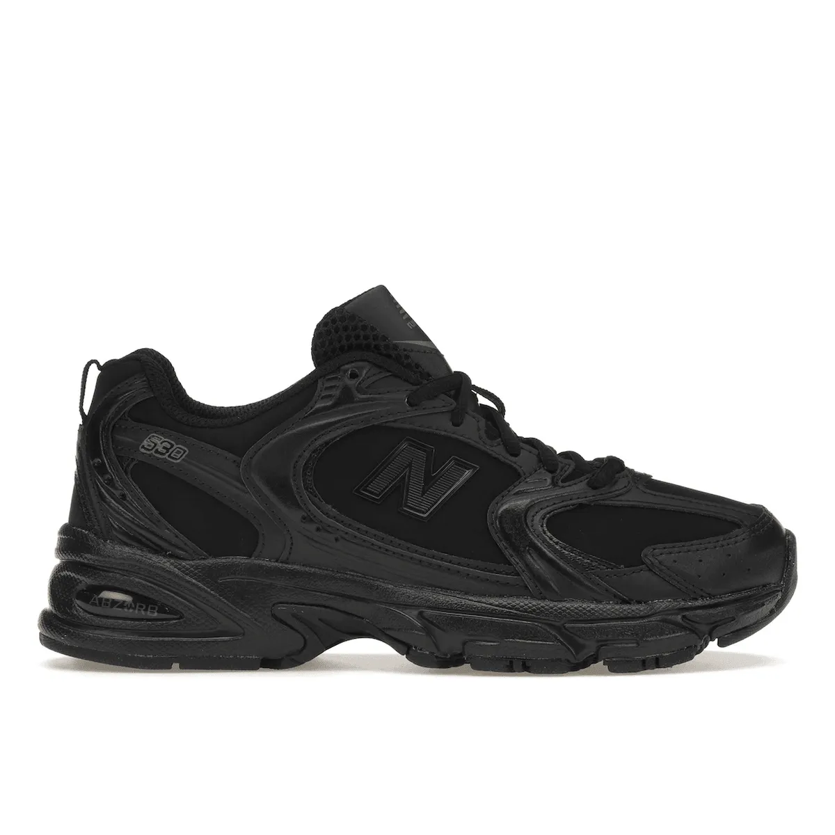 New Balance 530 Triple Black Leather Cushioned Design Resilient Pace