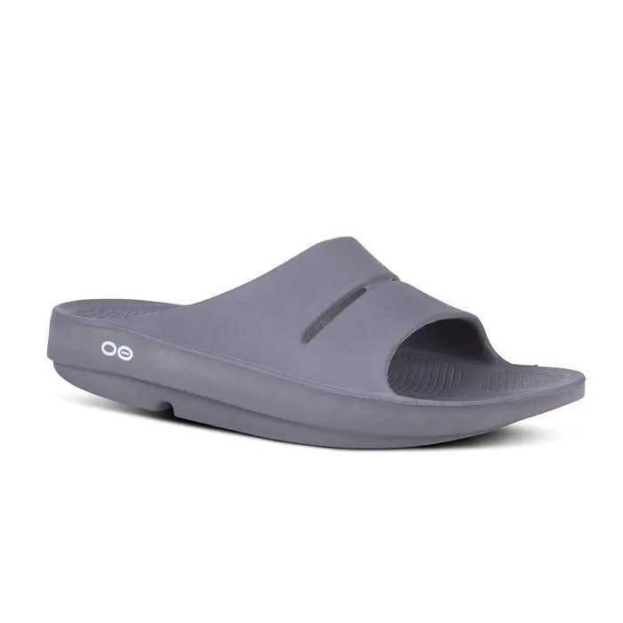Step Friendly Cushioned Straps Womens Oofos Ooahh Slide in Slate