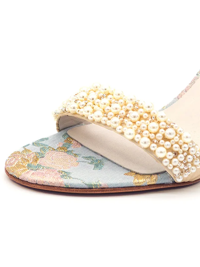 Cappy d'Orsay Sandal Brocade thinnest