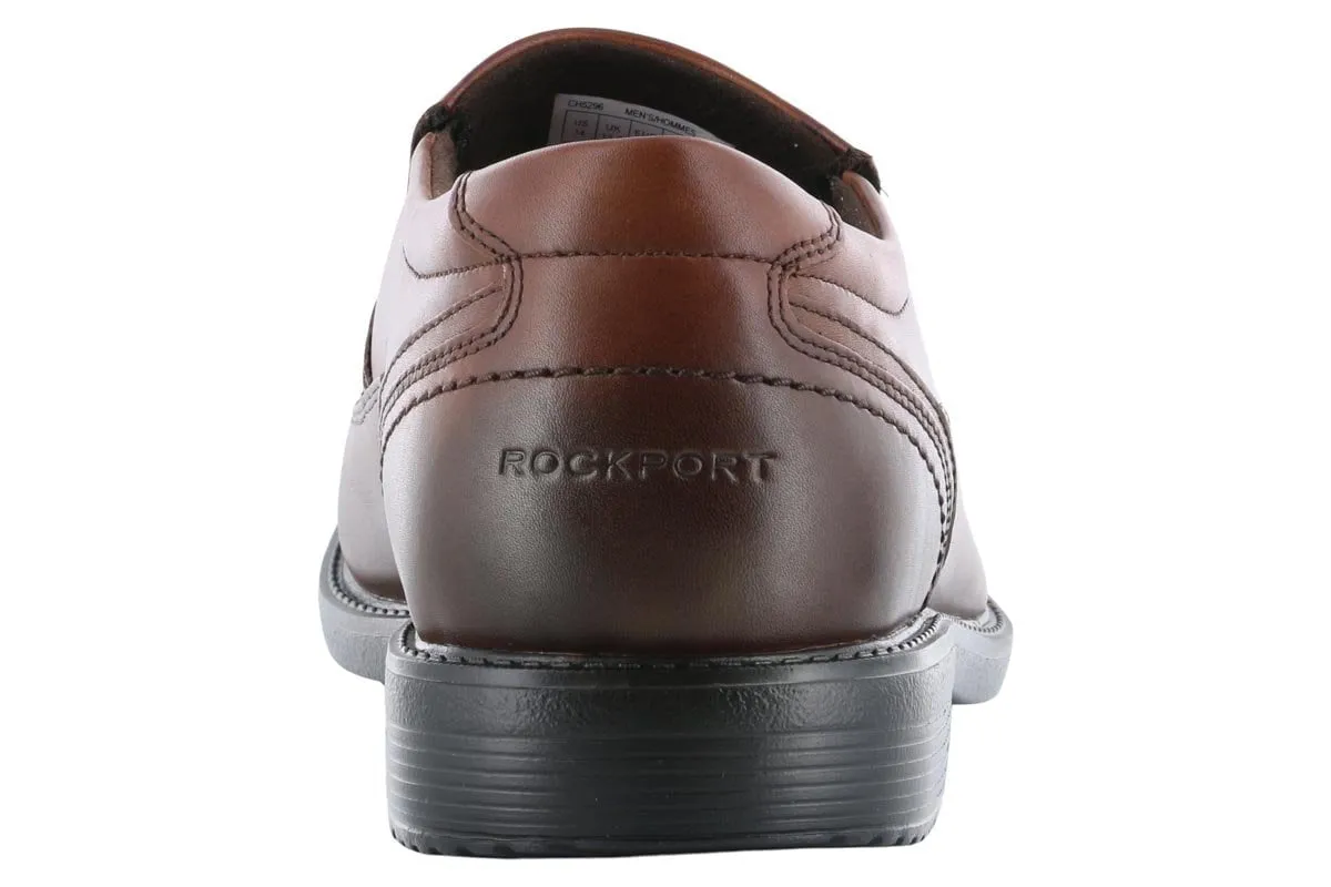 Power Walk Flat Sole Rockport Style Leader 2 Bike Toe Slip-On Brown