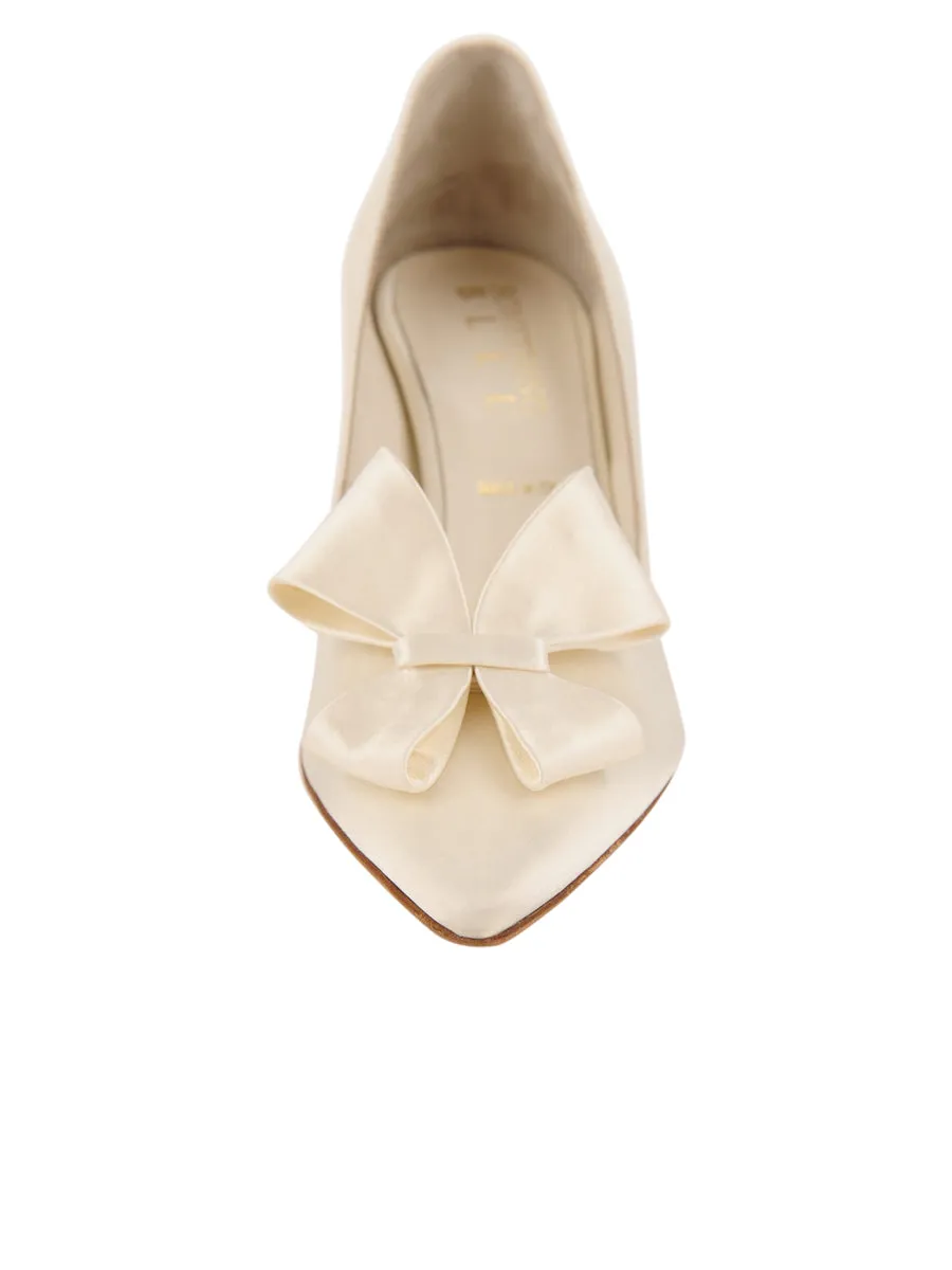 Caitlin Pointed Toe Pump Satin Appropriate dirtiest