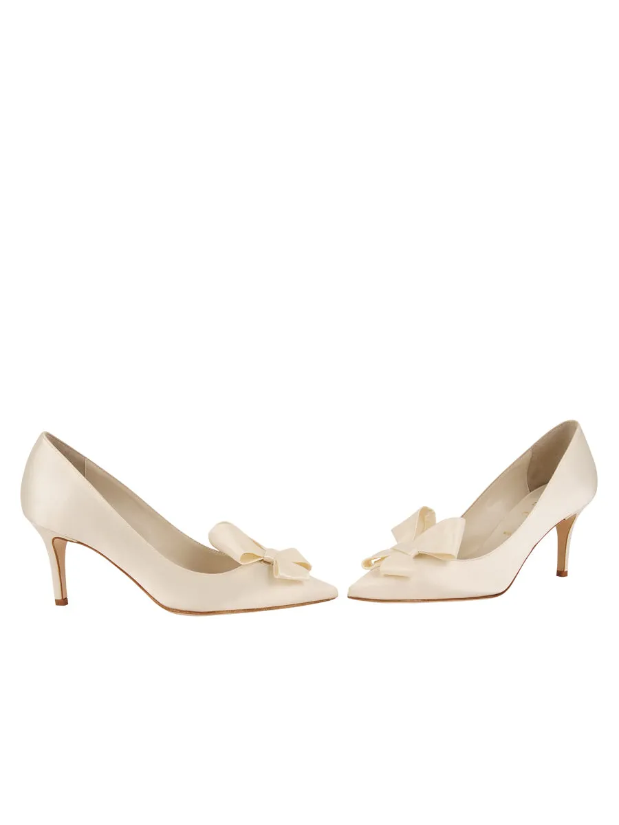 Durable Material Caitlin Pointed Toe Pump Satin