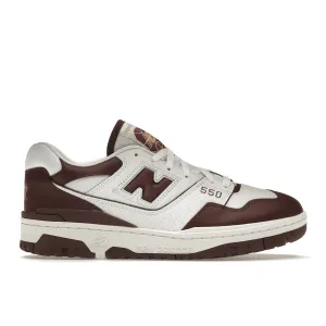 New Balance 550 White Burgundy Microperforated Vamp Run Flex