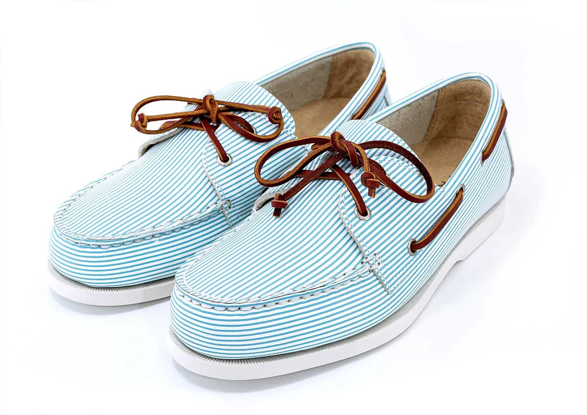 Sky Walk Timeless Design Flats The Classic Hinder Seersuckers Boat Shoe
