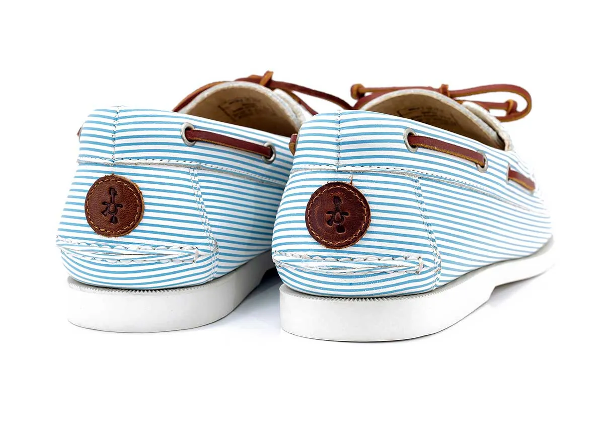 Village Mood The Classic Hinder Seersuckers Boat Shoe