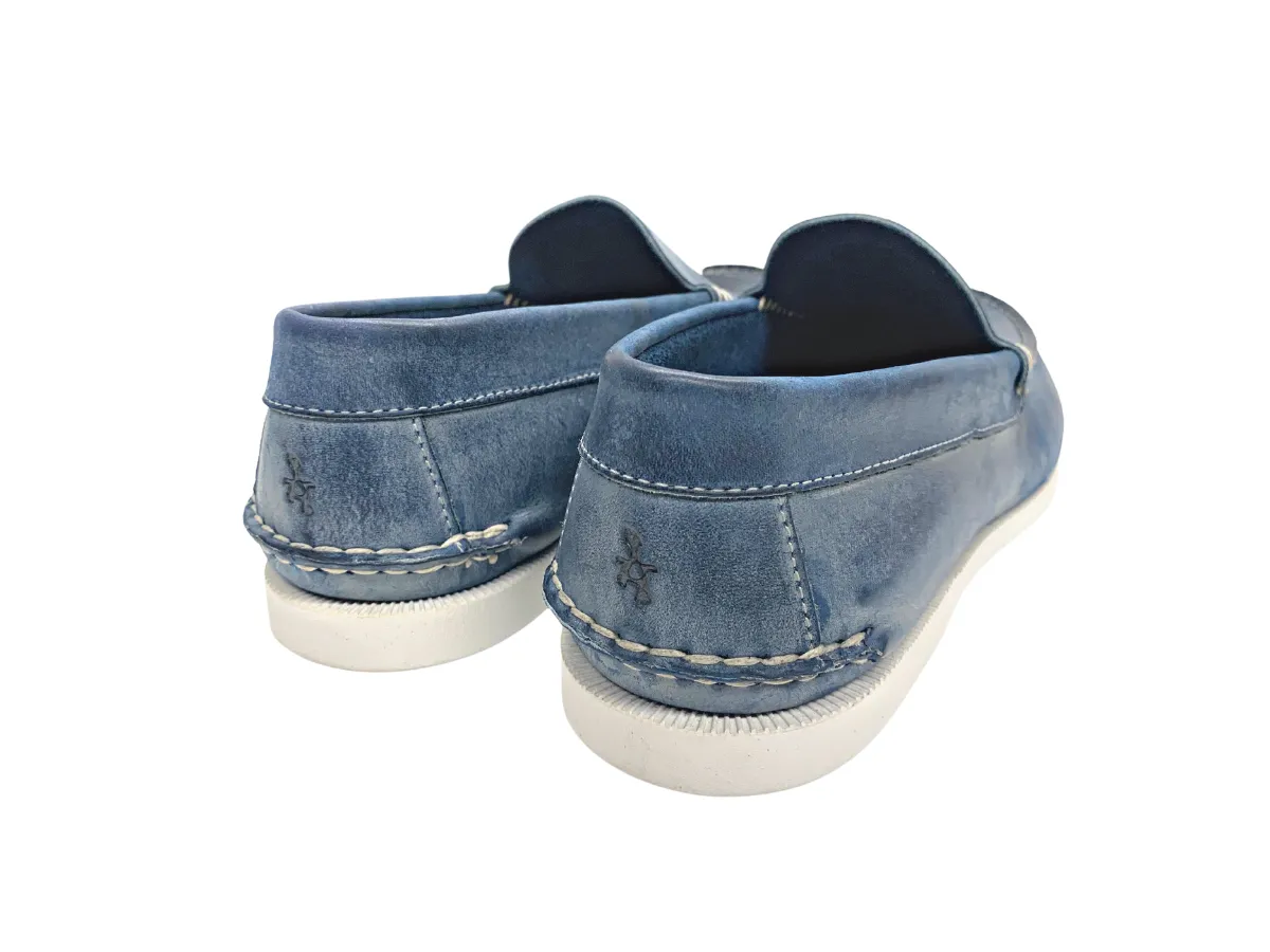 The Denim Blues Venetian Loafer Shoe Calm Lane Tight Fit