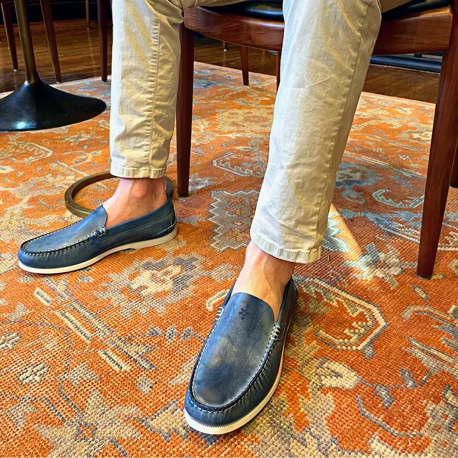 The Denim Blues Venetian Loafer Shoe All-Day Wear Clear Guard