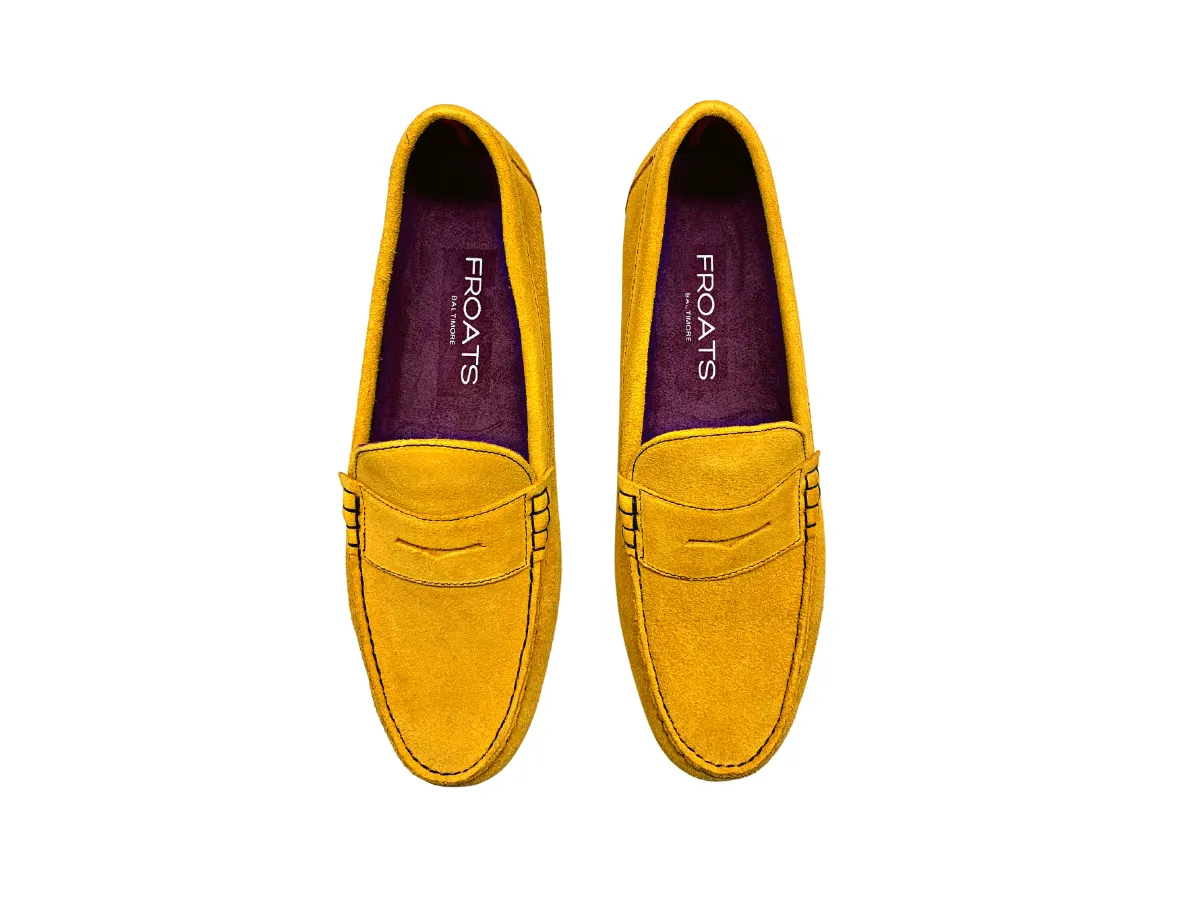 The Marigold Suedes Penny Loafer Shoe Grip Firm