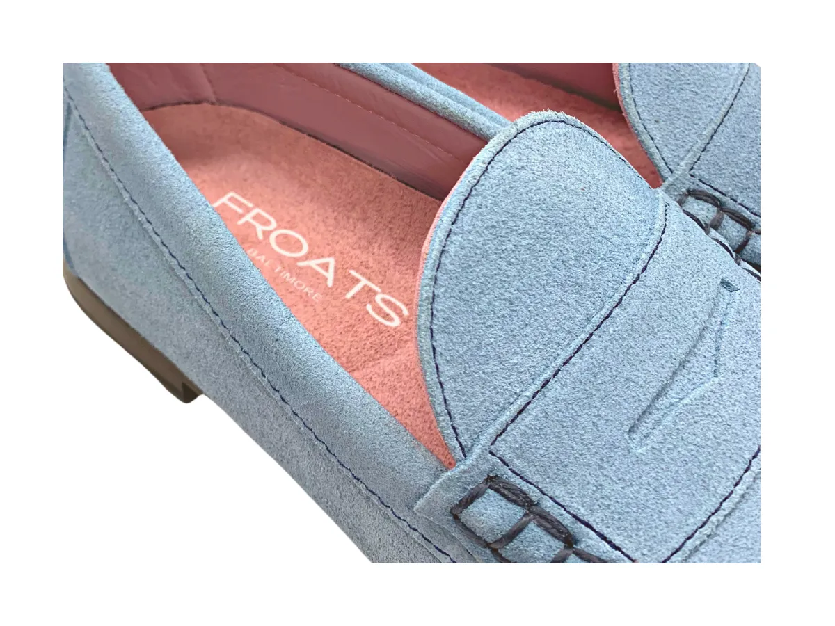 The Sky Blue Suedes Penny Loafer Shoe Strong Lane