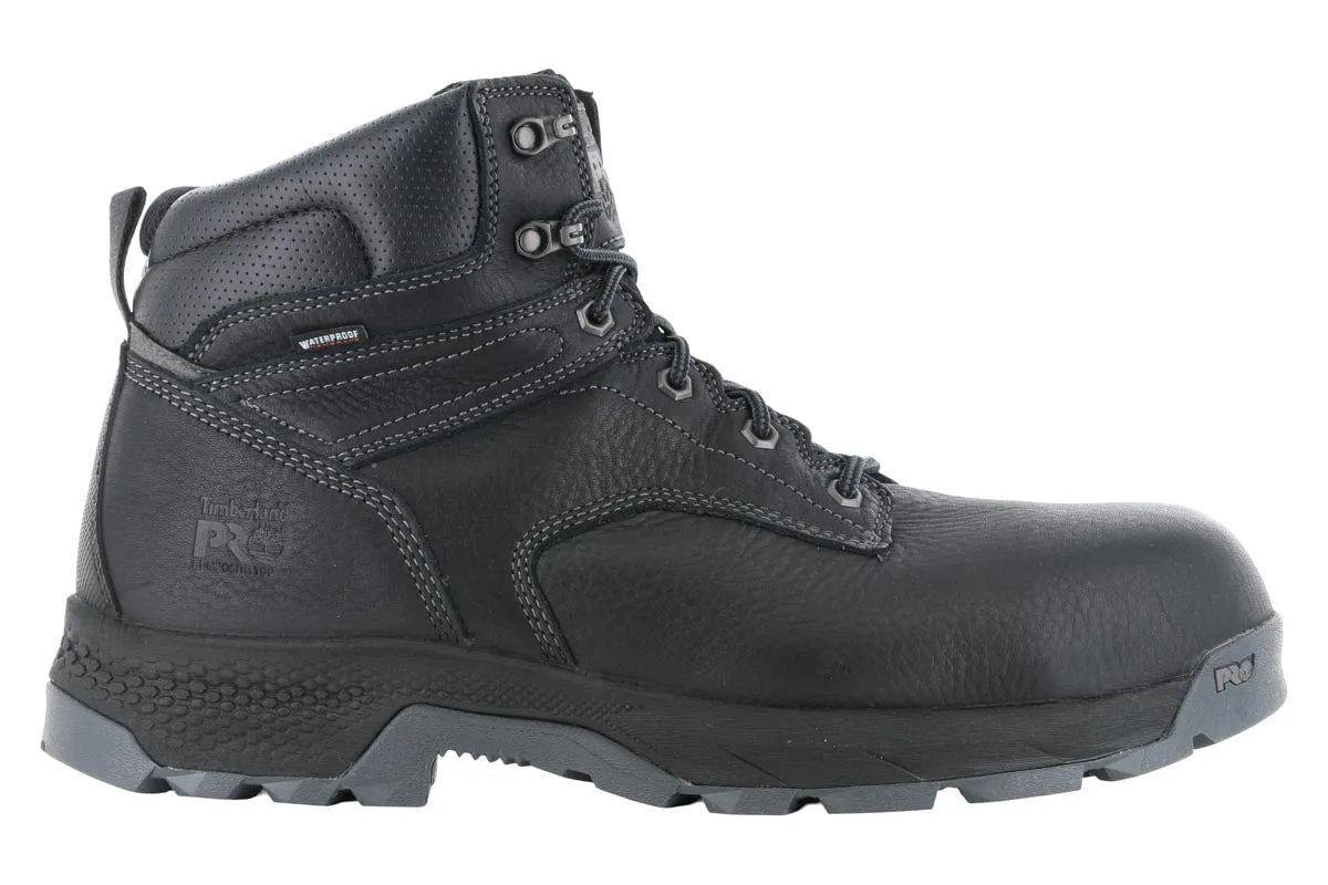 Elastic Sides Teen Pick Timberland PRO Titan EV 6" Composite Toe WP Boot Black