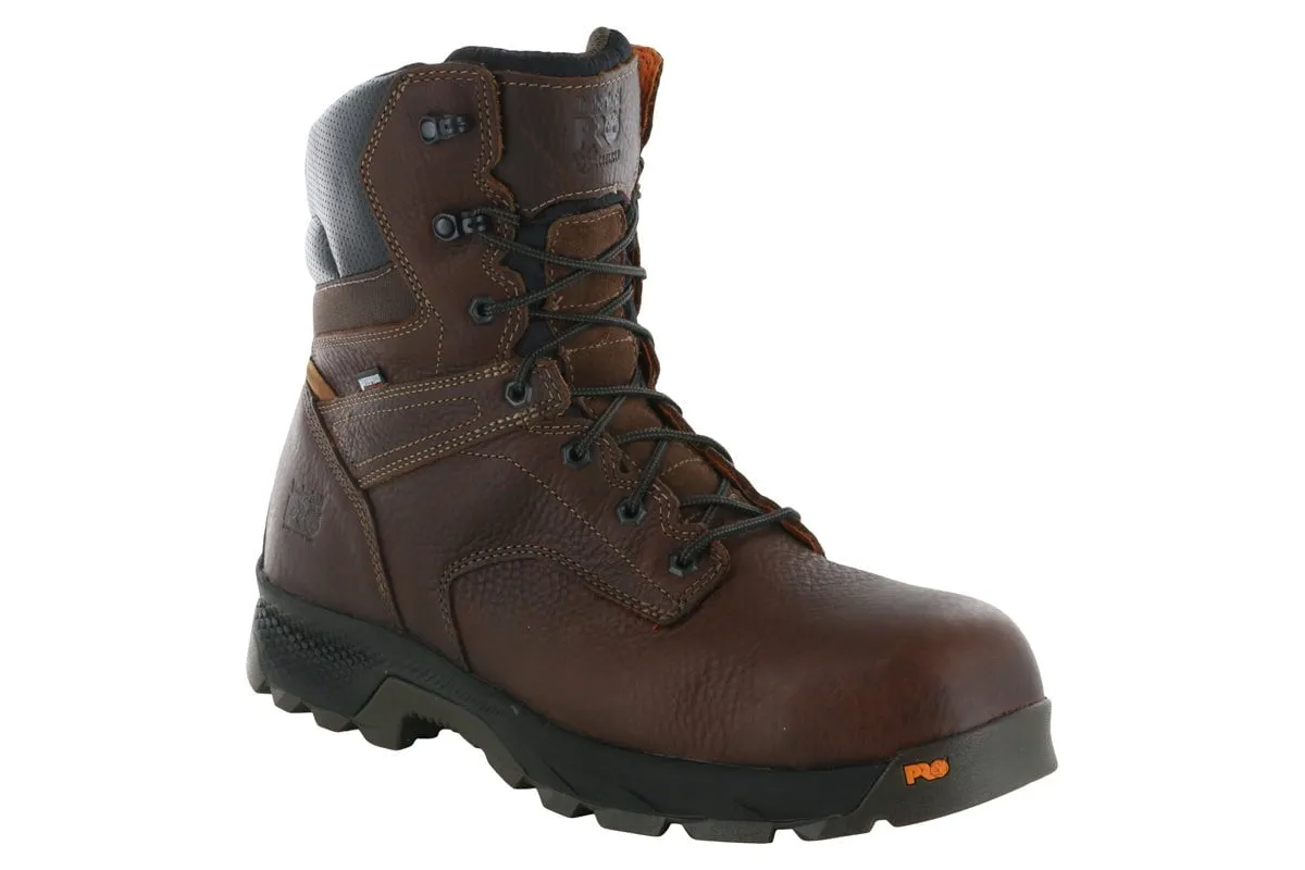 Timberland PRO Titan EV 8" Composite Toe Waterproof Boot Brown zipper