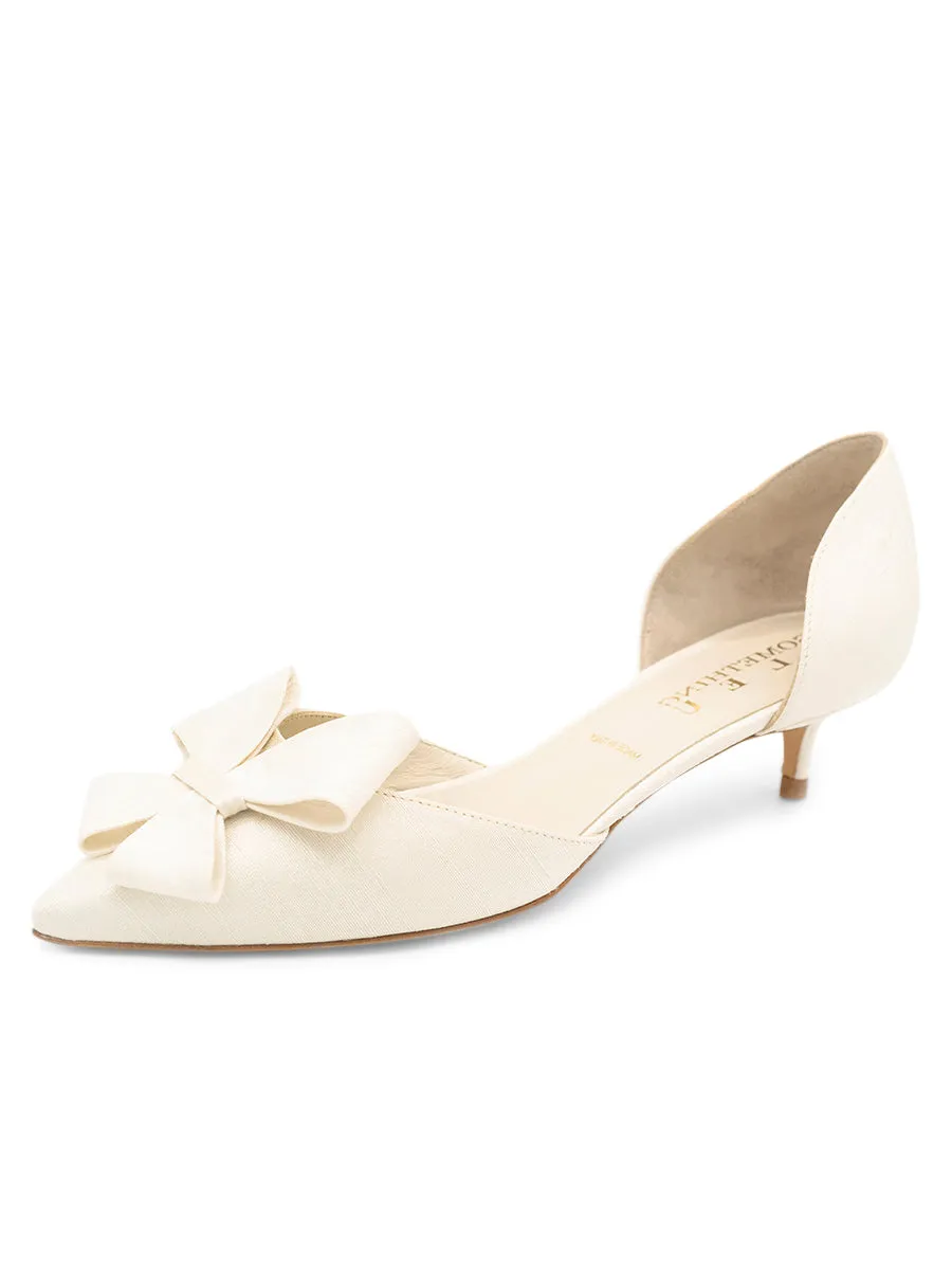 most breathable Luxurious Feel Cliff d'Orsay Kitten Heel