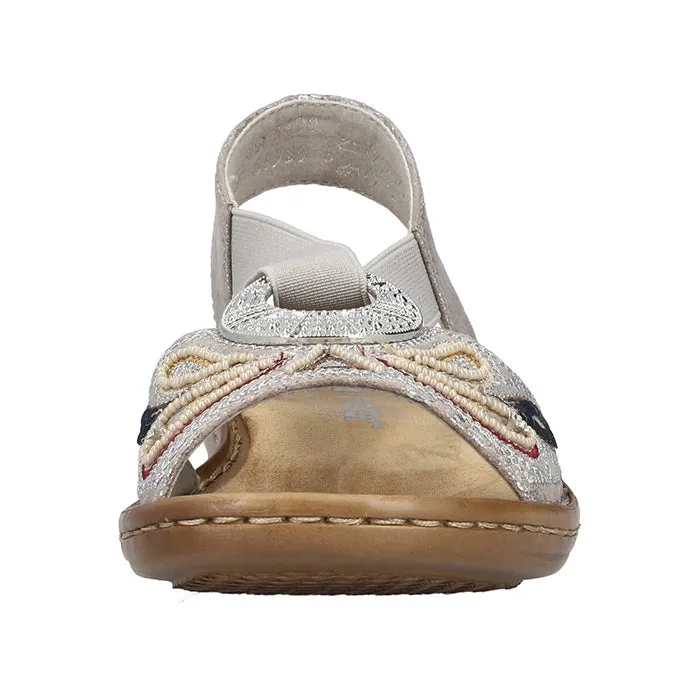 Womens Rieker Regina B4 in Rose-Metallic Comfortable Slip-Ons Versatile use
