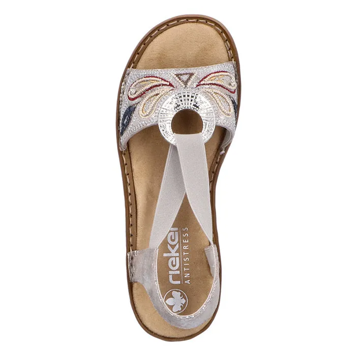 Womens Rieker Regina B4 in Rose-Metallic Barefoot feel Mid Heel