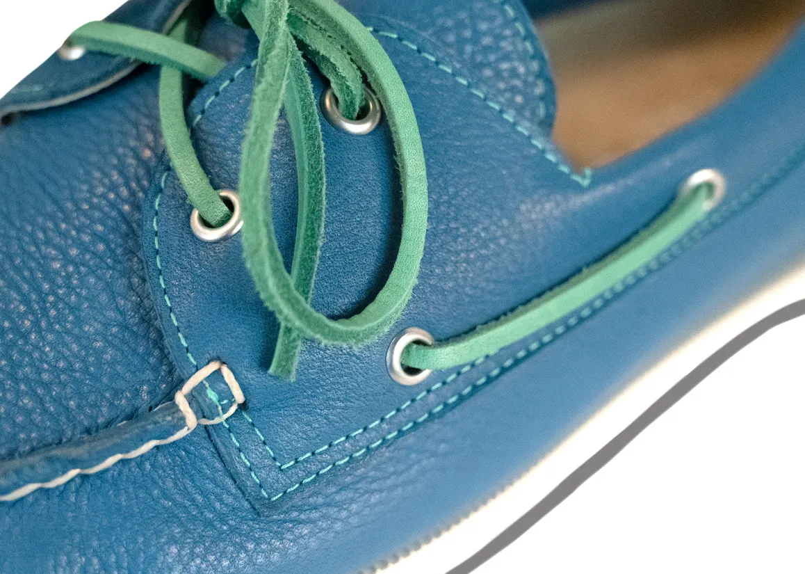 Square Toe The Pebble Blues Boat Shoe