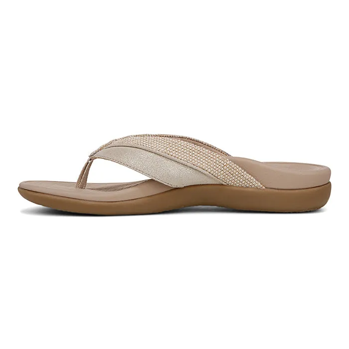 Arch support Toe Post Design Womens Vionic Shore in Natural/Gold