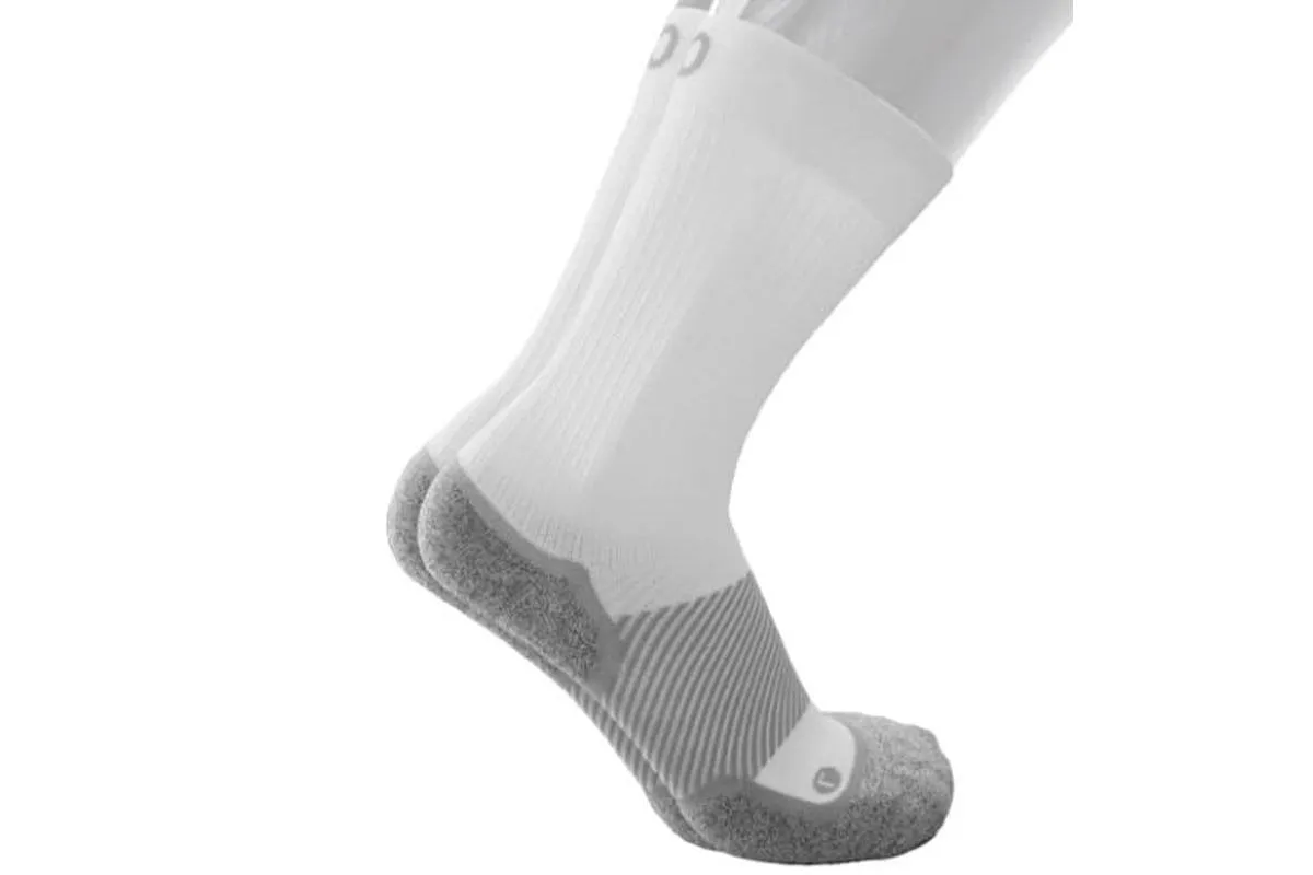 OS1st WP4 Wellness Performance Crew Socks White Ventilated Toe Protection