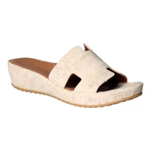 Catiana Slip on Sandal - Whitewash Cork traction - level
