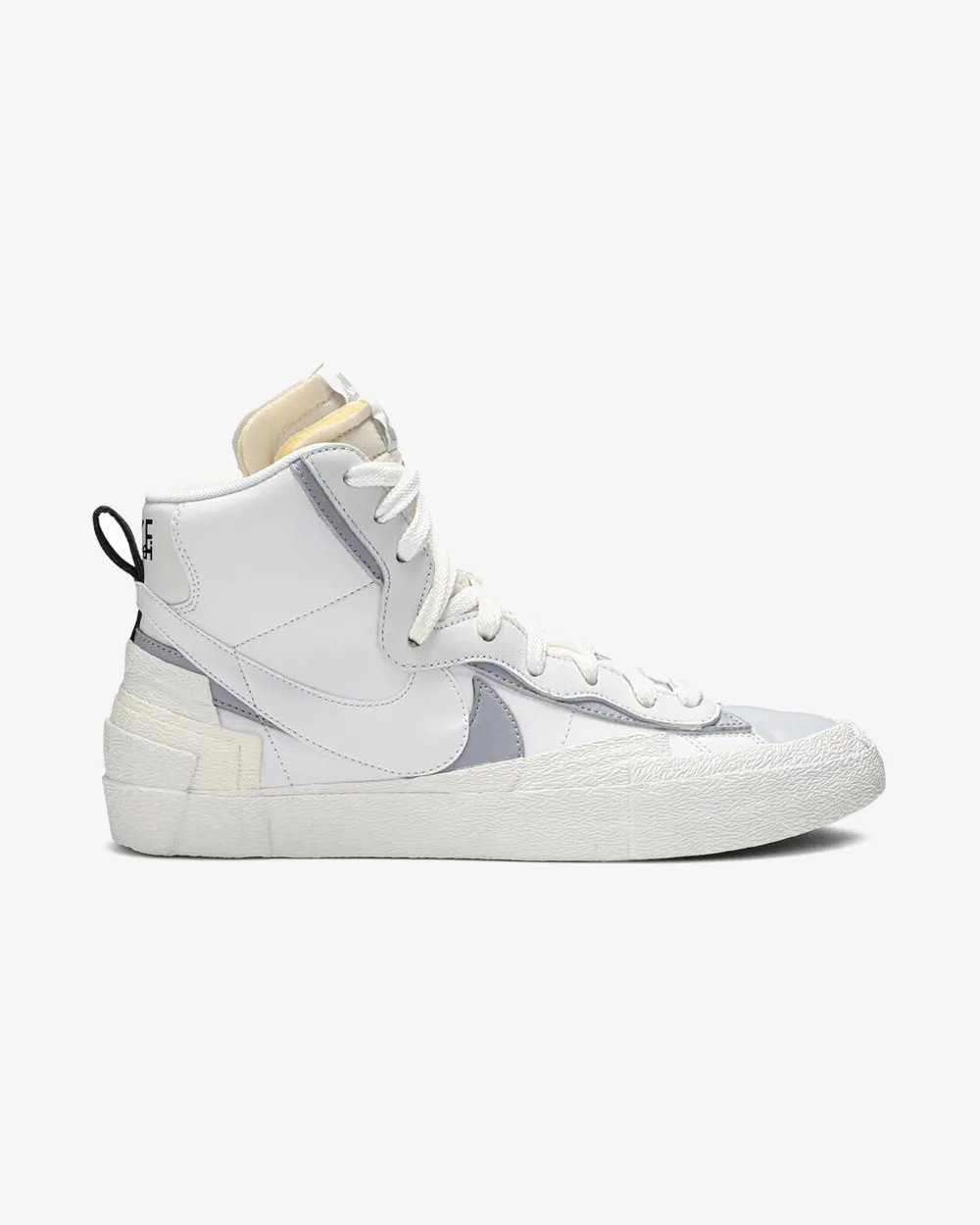 Hop Hike Unisex style NIKE X SACAI MID BLAZER WHITE WOLF GREY