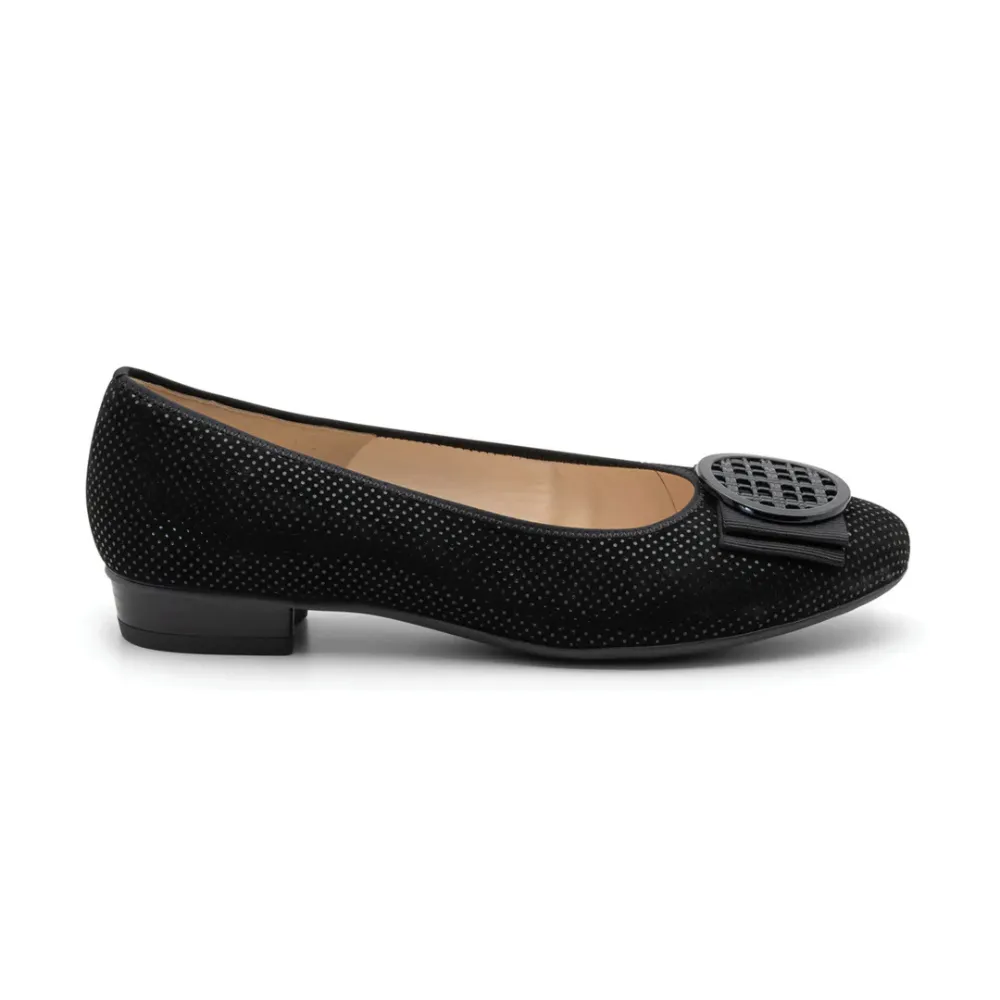 Bambi Women's Ornament Ballet Flat Decorative Stitch Dapper Style