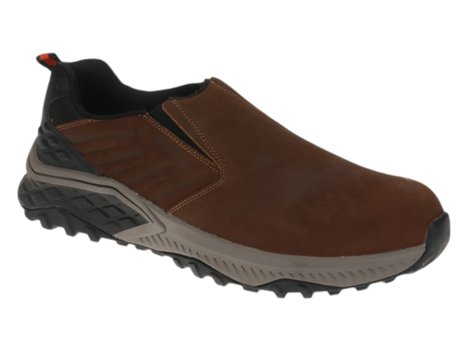 Mesh Upper Travel Friendly Avenger Summit Trail Safety Toe Slip On Brown