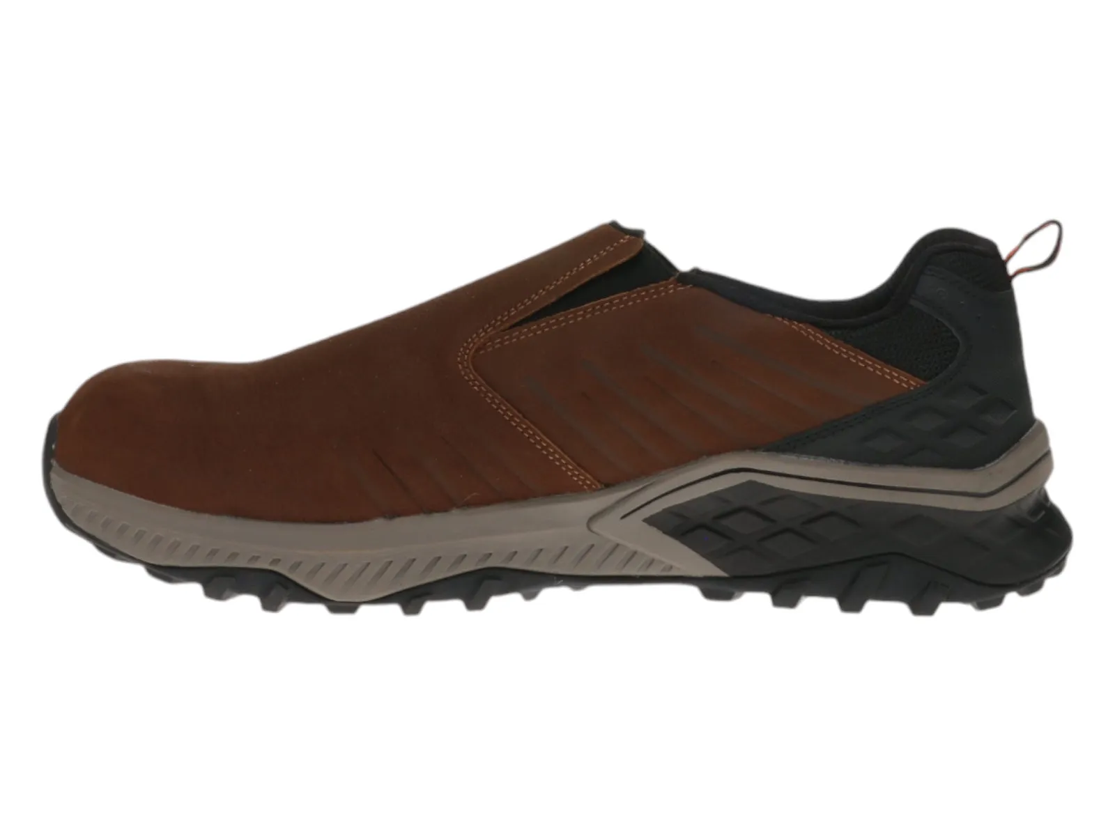 Avenger Summit Trail Safety Toe Slip On Brown Closed Toe Grip Support