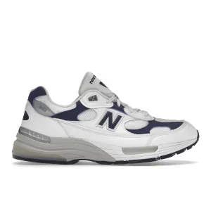 Stretchable Collar Flexible Torsion Bar New Balance 992 White Navy