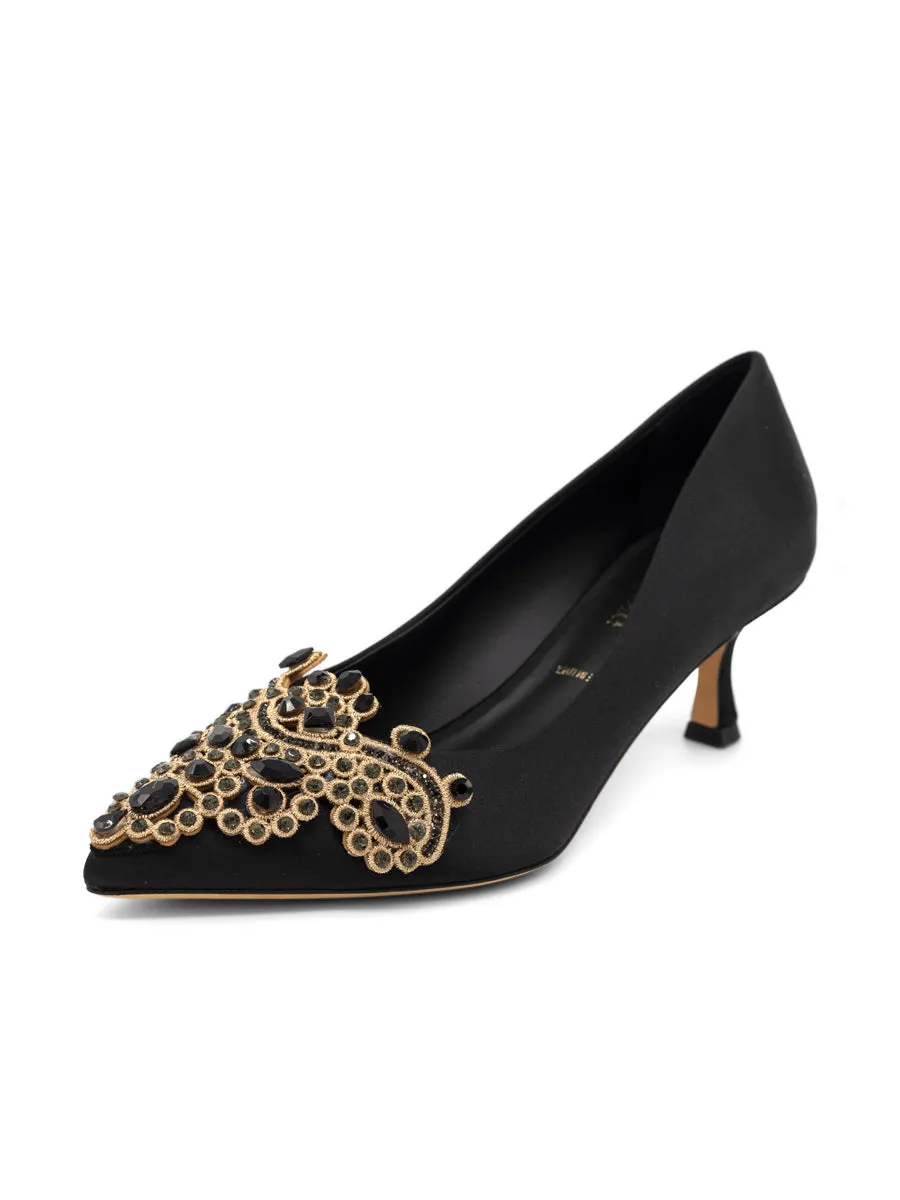 anti - slip most school Sabrina Pointed Toe Kitten Heel