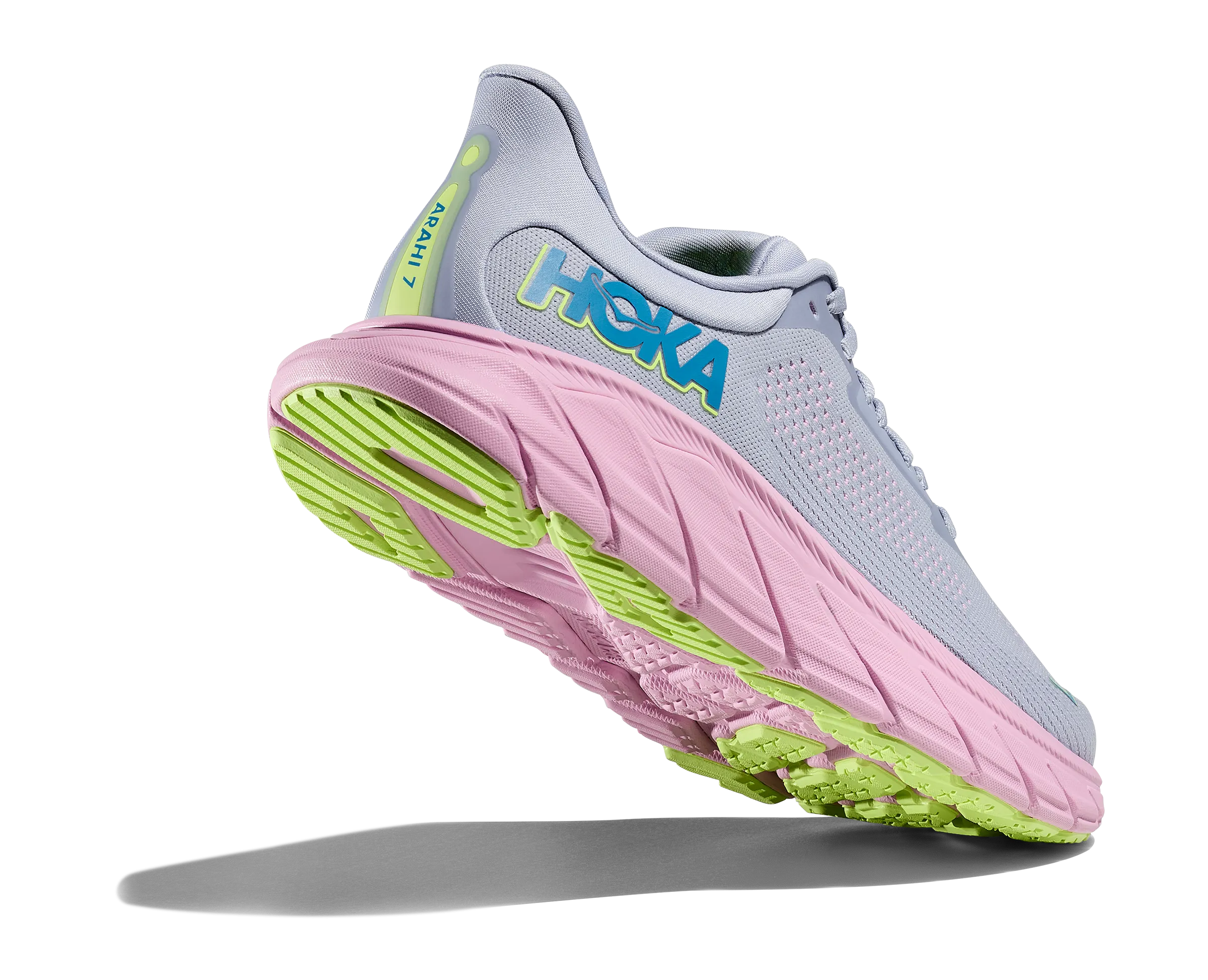 fabric upper shoes practical shoe usefulness Women's Arahi 7 - Gull / Pink Twilight
