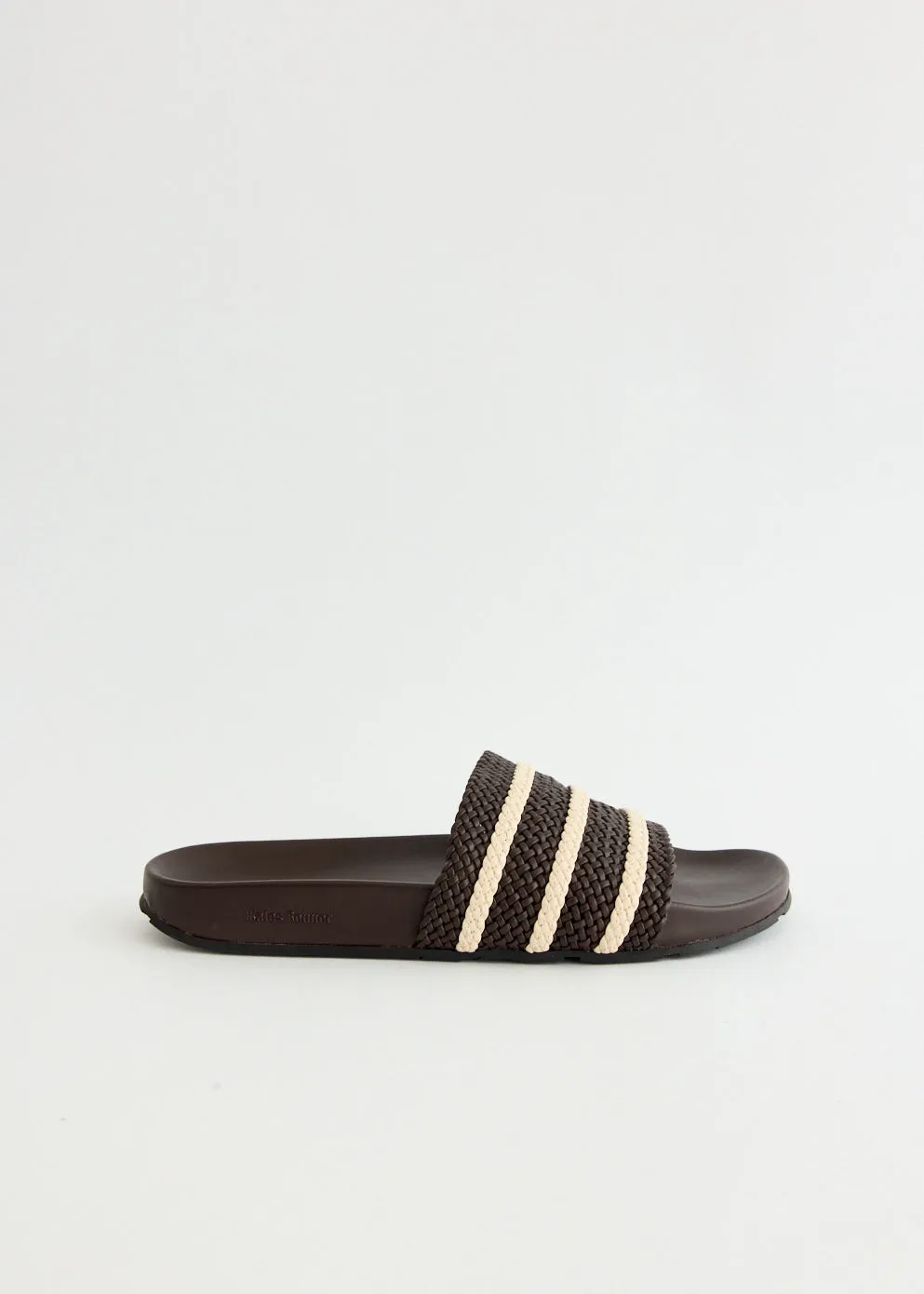 Contemporary Chic teenagers' x Wales Bonner Adilette 'Dark Brown' Slides