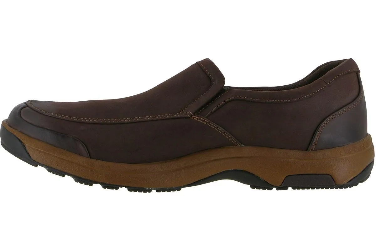 Short Step Dunham Battery Park Slip On Brown Nubuck