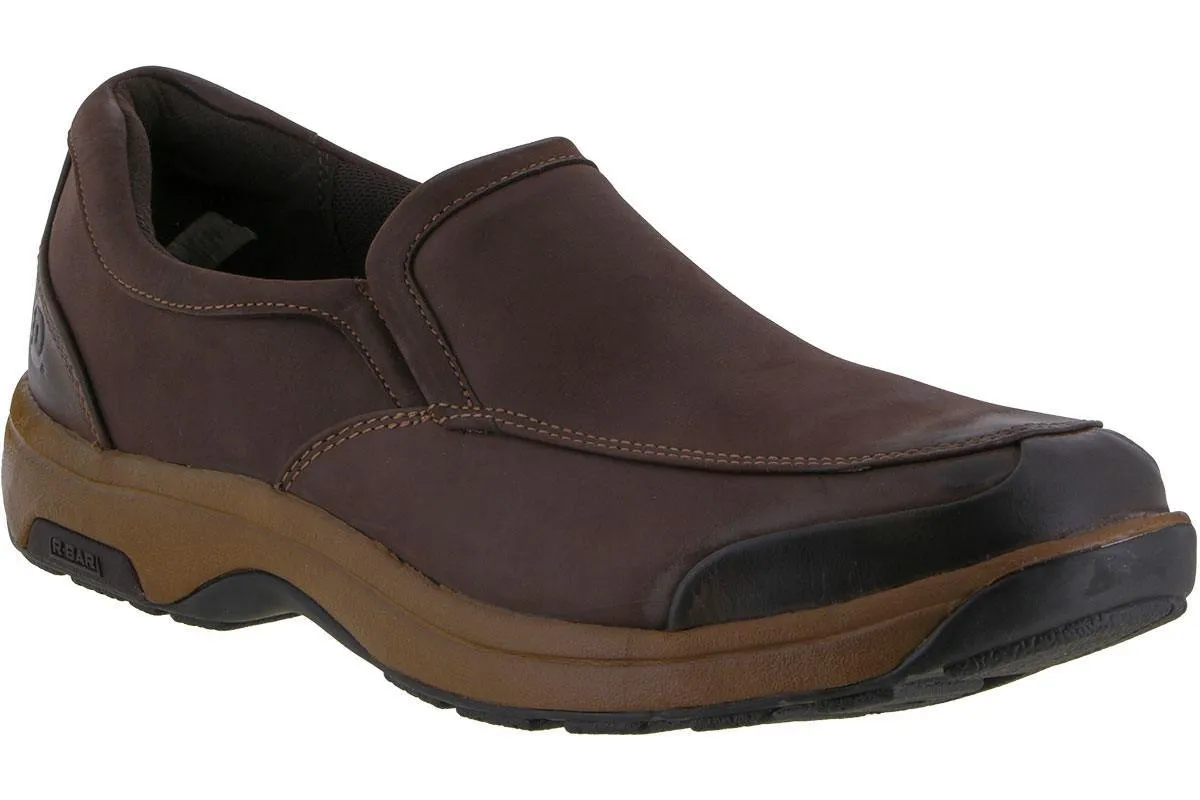 Dunham Battery Park Slip On Brown Nubuck Everyday Outfit Thick sole