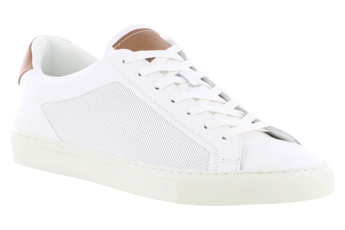 Dinner Step Steve Madden Finneas White Leather Sneaker