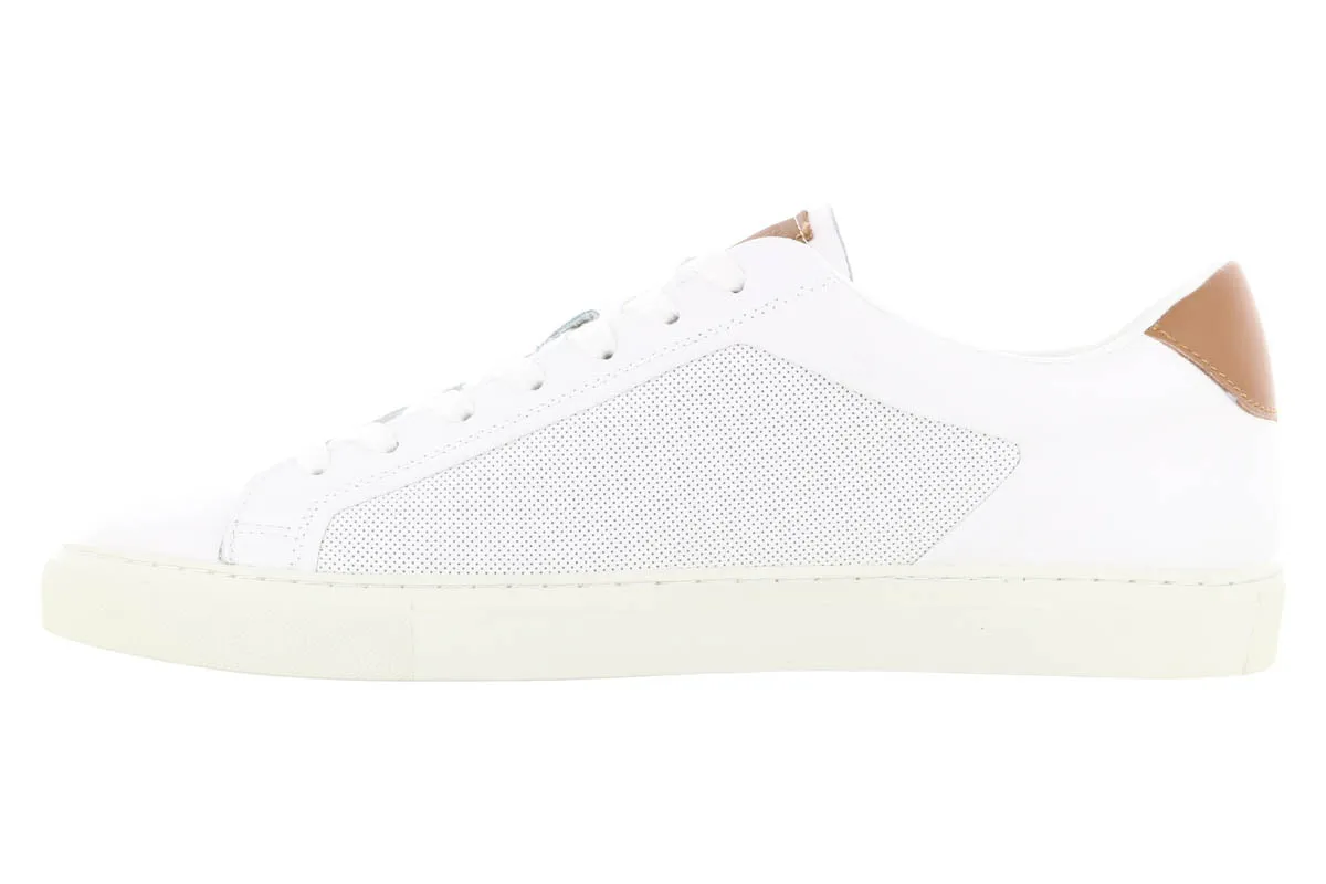 Steve Madden Finneas White Leather Sneaker Beach Walks
