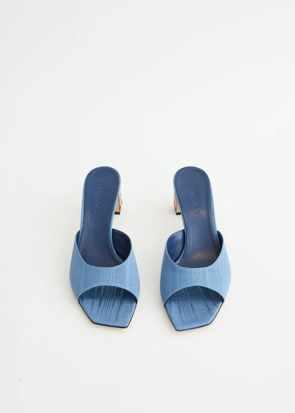 Ade Grosgrain Moire Denim Mules All Use Bounce Back