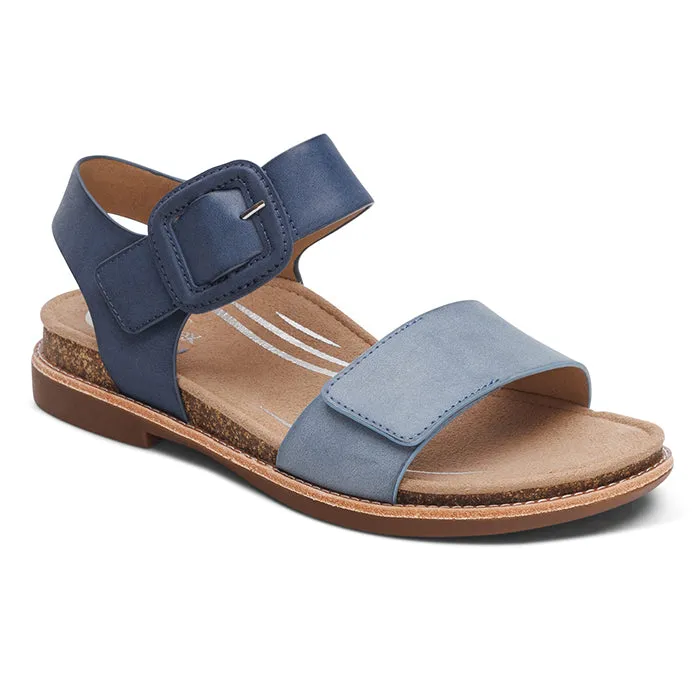 Womens Aetrex Claire in Navy Sporty Beach Shoes Supportive Walk