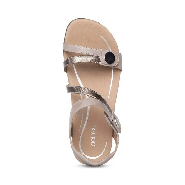 Flat Sole Womens Aetrex Jess in Smoke