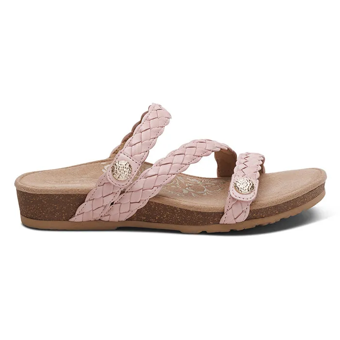 Womens Aetrex Josie in Rose Cool Surface Sandal Organization