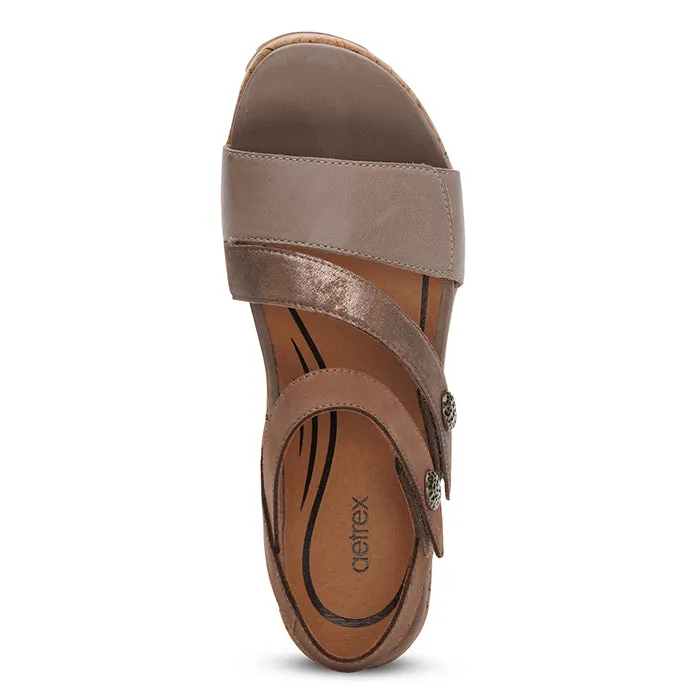Breezy Mood Womens Aetrex Madelyn in Taupe Multi