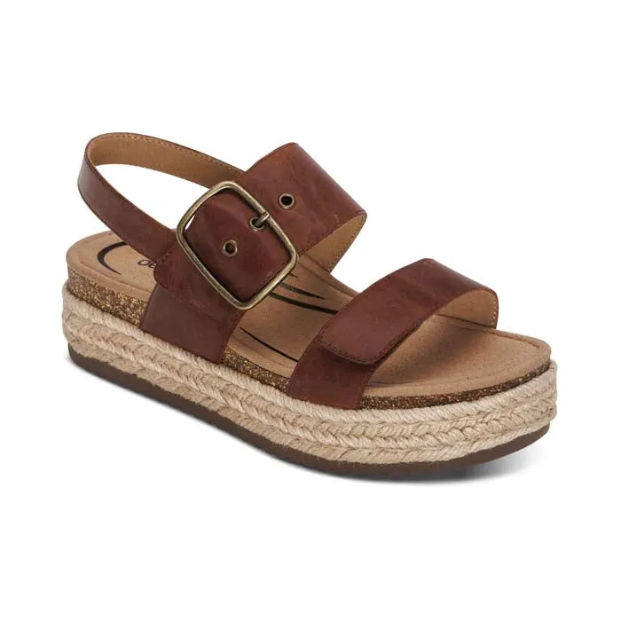 Womens Aetrex Vania in Walnut Poolside Look Bare Motion