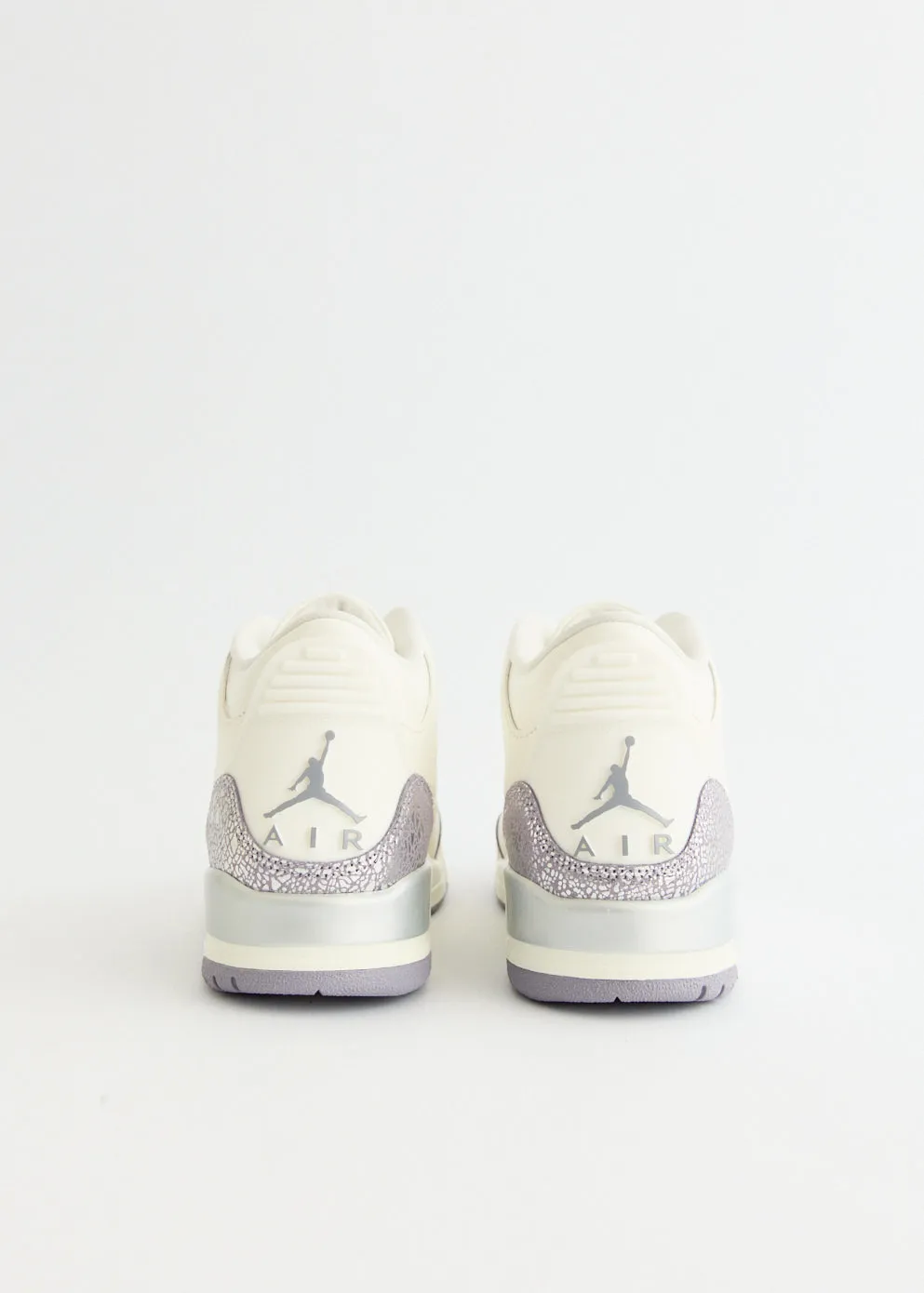 Active Lifestyle Lounge Ready Women's Air Jordan 3 Retro 'Sail Cement Grey' Sneakers