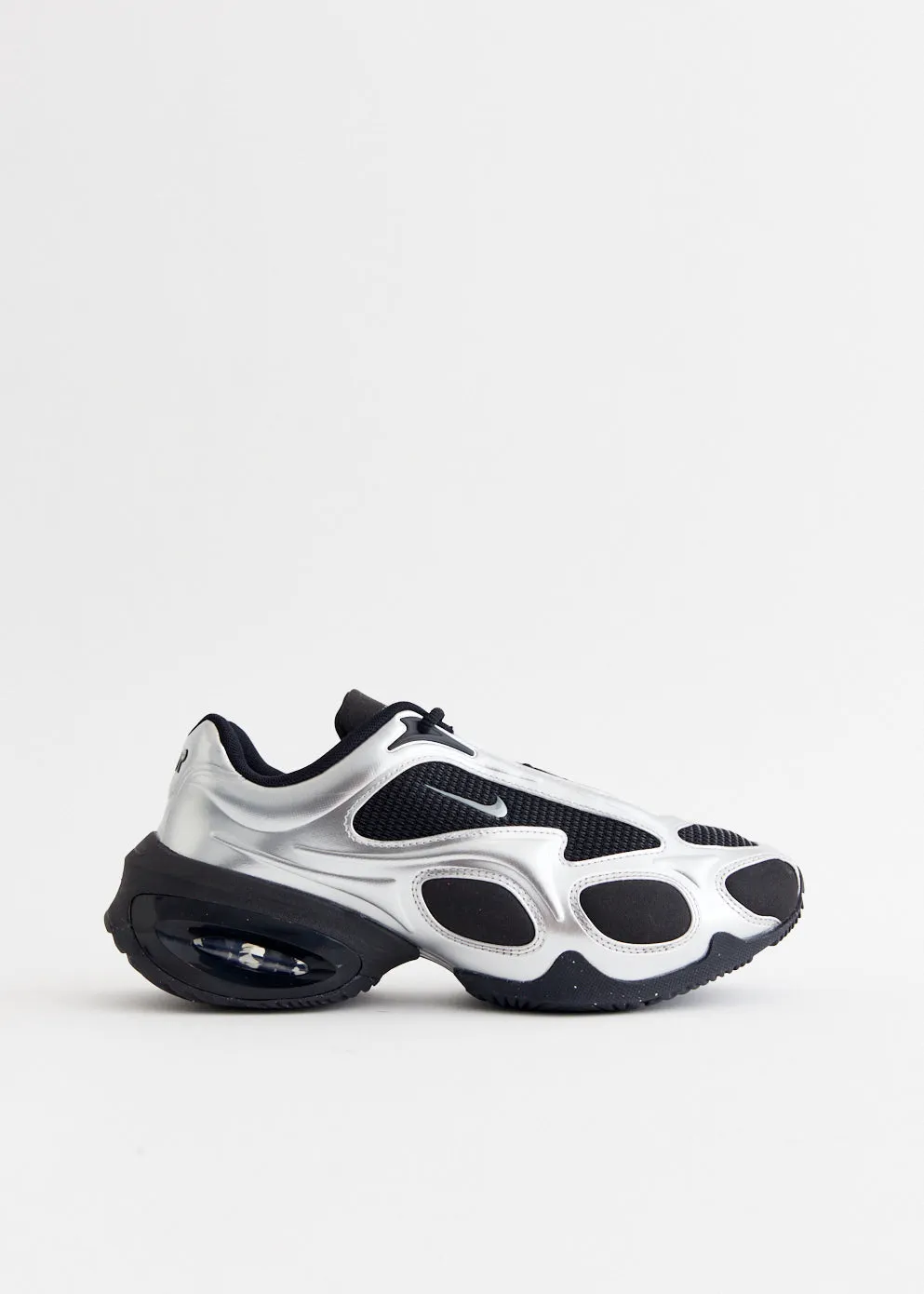 Glow Edge Instant Fit Women's Air Max Muse 'Black Metallic Silver' Sneakers