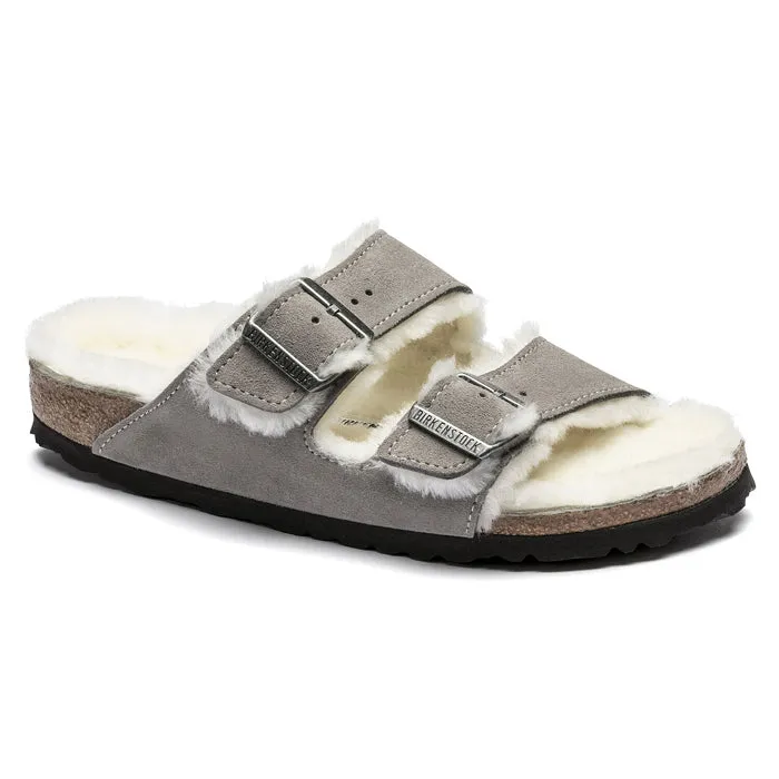 Outdoor Adventure Molded Footbed Womens Birkenstock Arizona Shearling Stone Coin