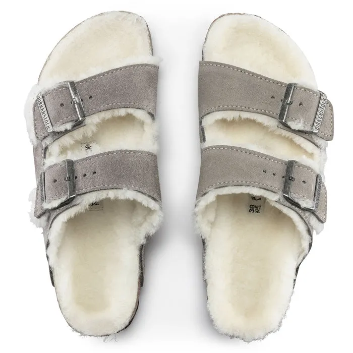 Beaded Womens Birkenstock Arizona Shearling Stone Coin