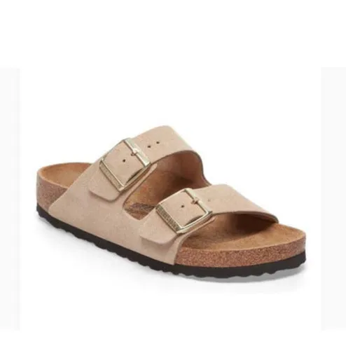 Womens Birkenstock Arizona Suede Narrow in Sandcastle Comfortable Footwear for Every Day