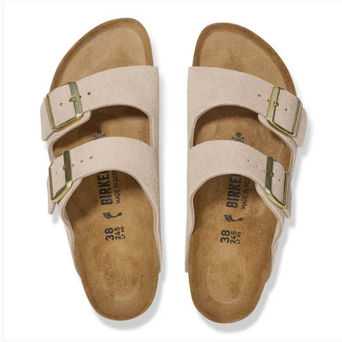 Womens Birkenstock Arizona Suede Narrow in Sandcastle Summer Vibes Beach Shoes for Men