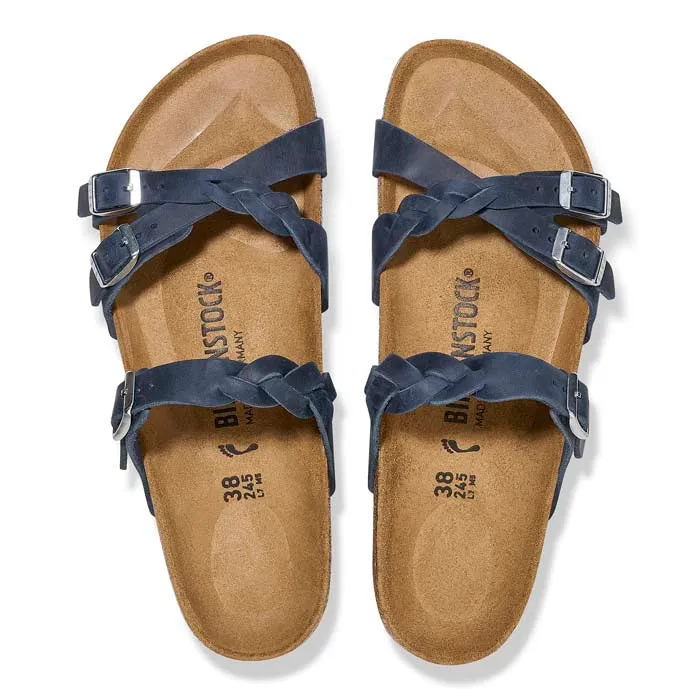 Womens Birkenstock Franca Braid in Navy Mule Style Comfort Wear