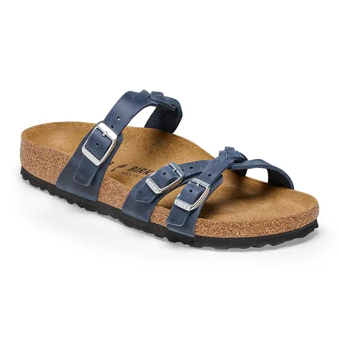 Womens Birkenstock Franca Braid in Navy Summer Wear Abrasion resistant